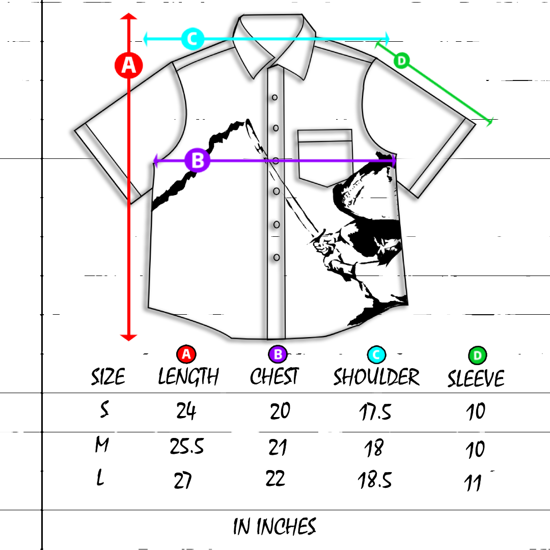 “Sliced” Night Samurai Collared Shirt